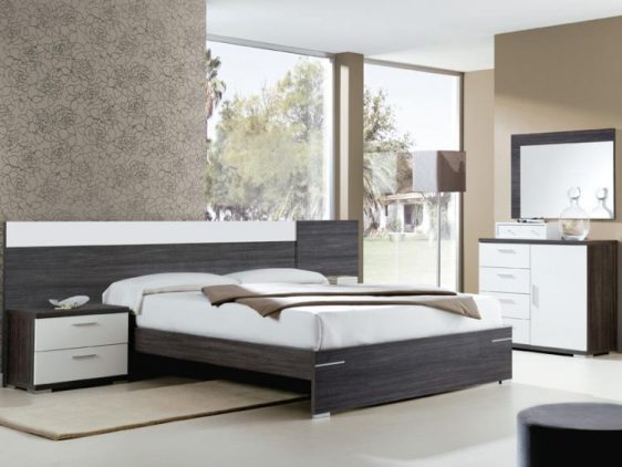 mobilier dormitor alb cu gri inchis 2