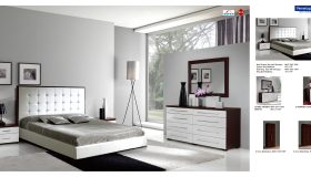 mobilier dormitor alb cu maro