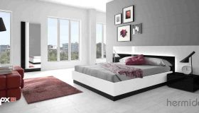 mobilier dormitor alb negru 4